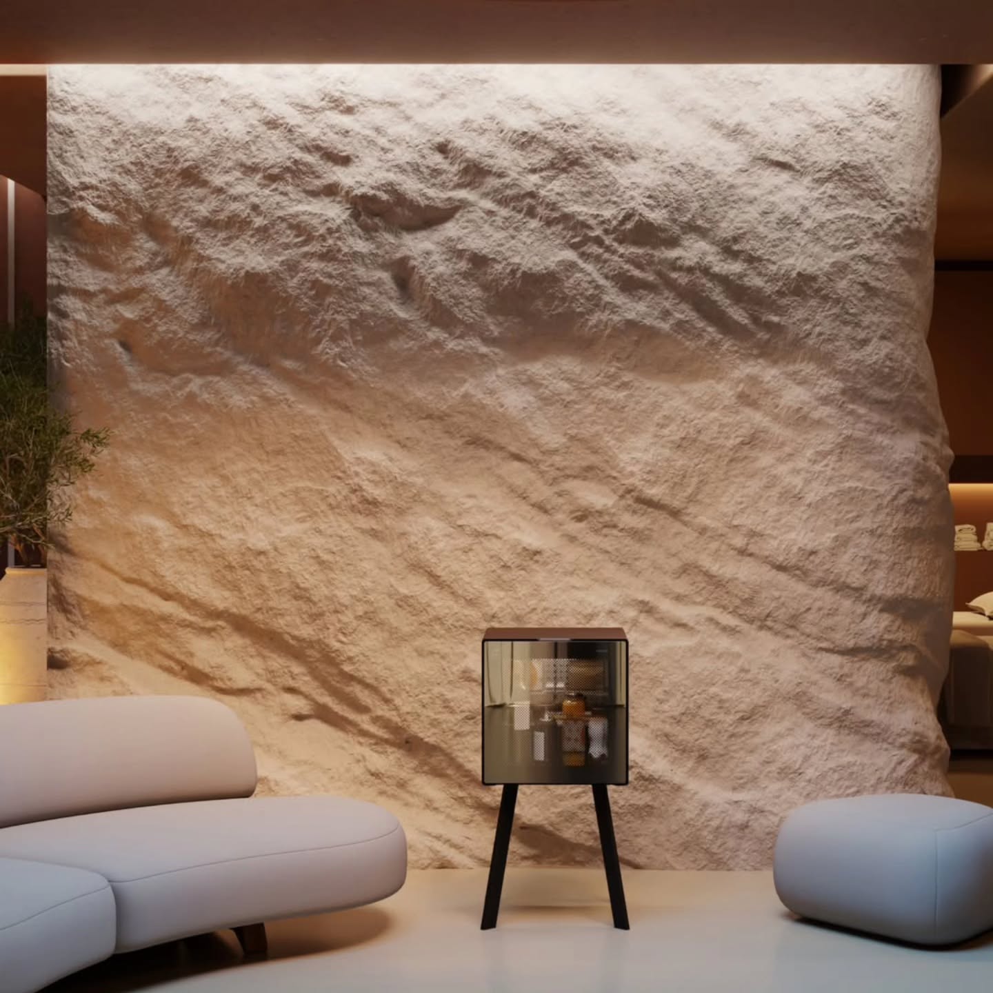 Not just a minibar.

Cube Freestanding blends into the room, moves with the design, and elevates the